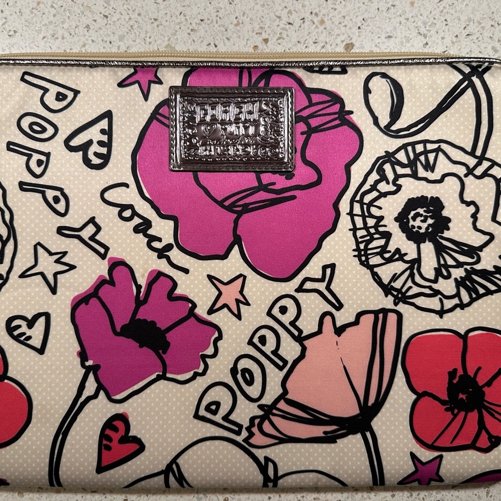 Coach Poppy Floral Laptop Bag - Picture 2 of 7